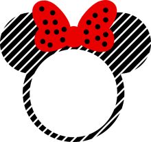 Stylish Mickey Mouse Ear Logo with a Red Ladybug Design