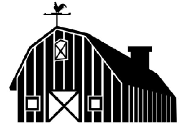 A Silhouette of a Barn with a Rooster on Top