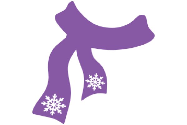 Stylish Purple Scarf with White Snowflake Design