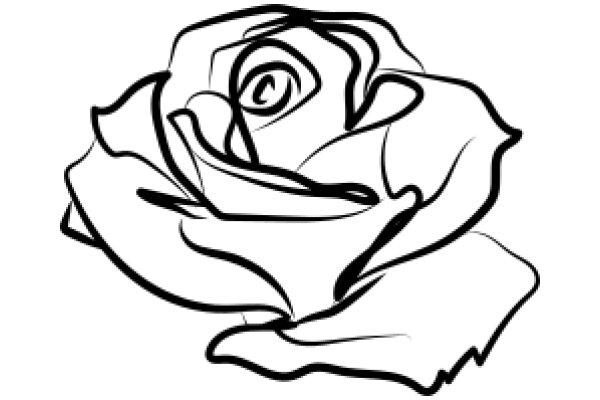 Stylized Rose with Swirling Patterns