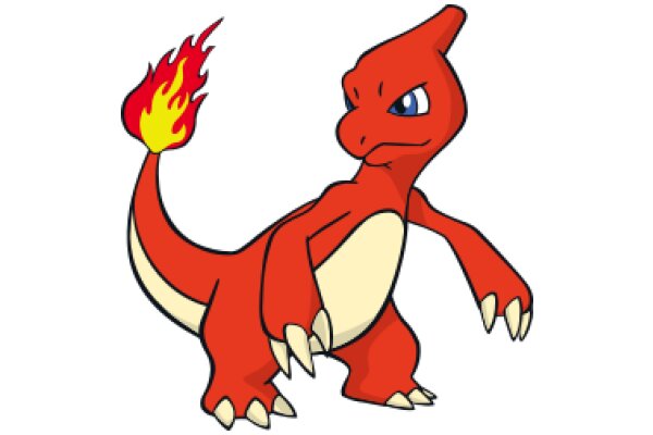 Vivid Adventures: A Red Dragon with a Flaming Tail