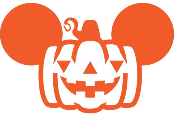 Halloween-Themed Mickey Mouse Ears Logo