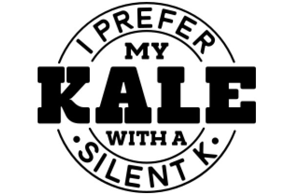 Prefer My Kale with a Silent 'K' Logo