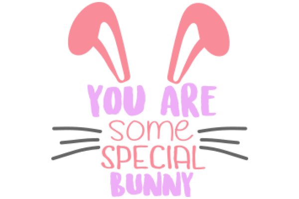 Cute Pink Bunny Ears with the Message 'You Are Some Special Bunny'