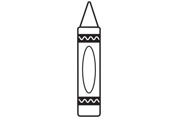 A Simple Line Drawing of a Pencil