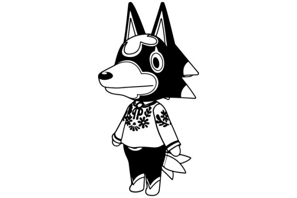 Stylish Cartoon Character: A Fashionable Fox with a Flair for Fashion