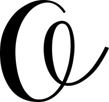 Stylized Letter 'C' in Black and White