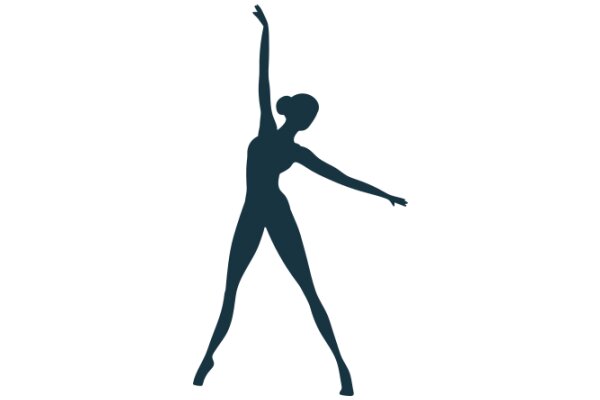 Elegant Silhouette of a Ballerina in a Graceful Pose