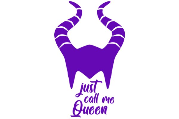 Purple Unicorn Logo with 'Just Call Me Queen' Text