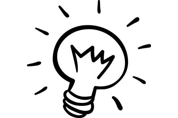 A Simple, Illustration of a Lightbulb with a Crown on Top