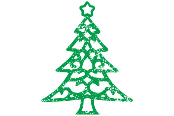 A Festive Christmas Tree in a White Background