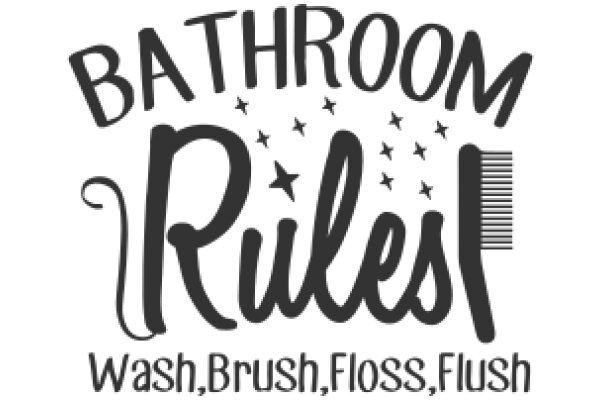 Bathroom Rules: Wash, Brush, Floss, Flush