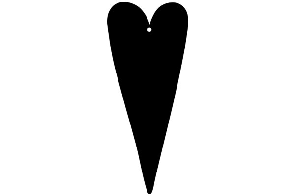 A Simple Black Heart Shape