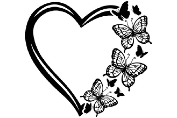 Elegant Butterfly Heart Design