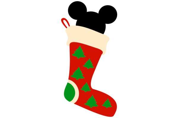 Disney-Inspired Christmas Stocking with Mickey Mouse Ears