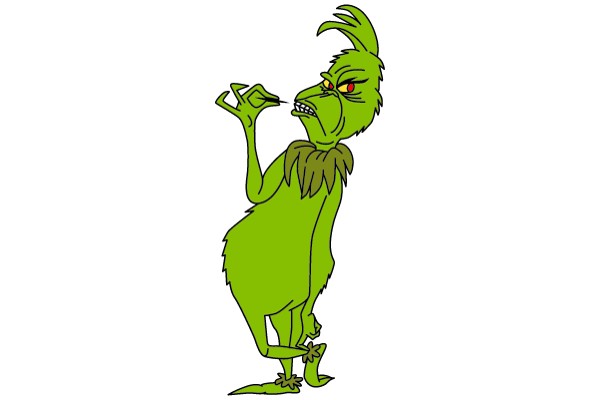 The Grumpy Grinch: A Cartoon Illustration