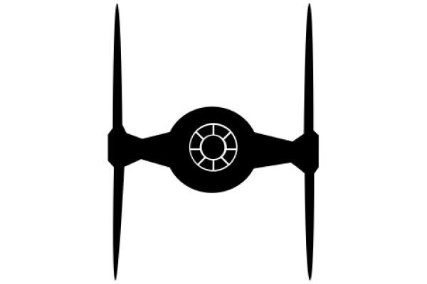 A Sleek, Black, and White Design of a Propeller