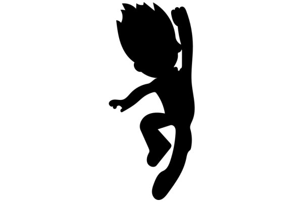 Silhouette of a Jumping Character