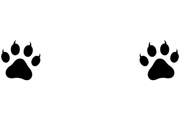 A Pair of Paw Prints on a White Background