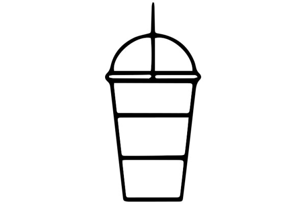 Simplistic Line Drawing of a Cup