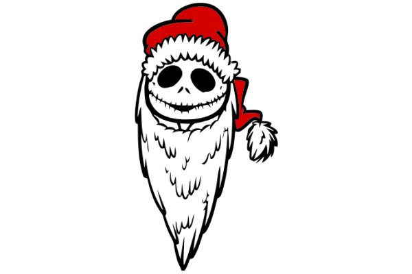 A Festive Jack-o-Lantern with a Santa Hat