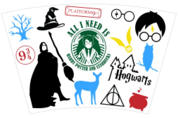 A Whimsical Collection of Harry Potter and Starbucks Themed Stickers