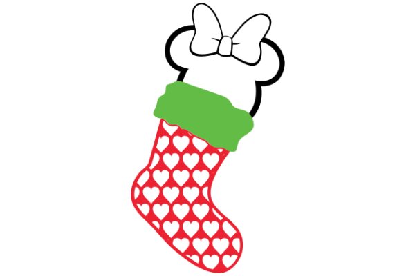 A Festive Christmas Gift: A Heart-Shaped Stocking with a Bow