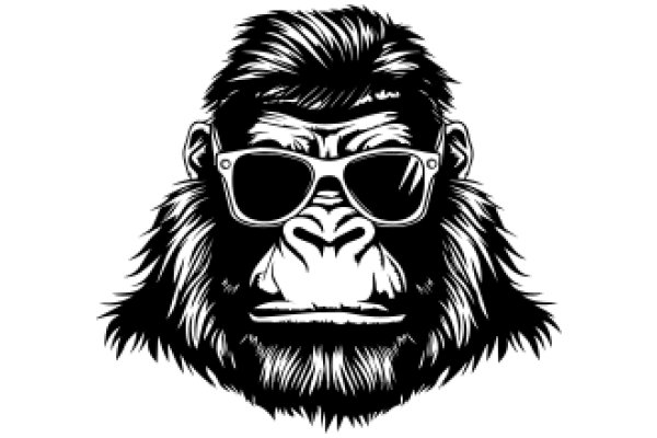 Stylish Chimpanzee: A Fashionable Ape with Sunglasses and a Beard