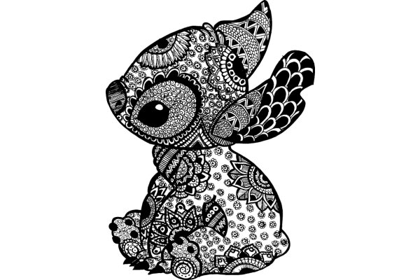 Stylized Illustration of a Whimsical Creature