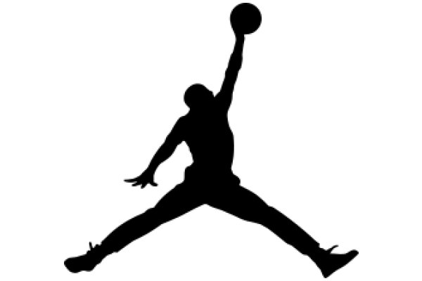 Silhouette of a Basketball Player in Mid-Air