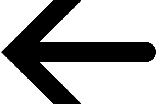 Simplistic Black Arrow on White Background