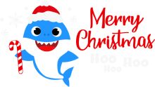 Merry Christmas: A Festive Greeting from a Friendly Shark