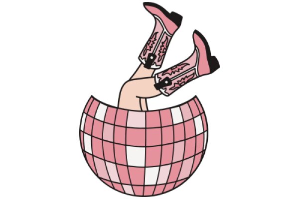 A Playful Illustration of a Cowboy Boot and a Skirt