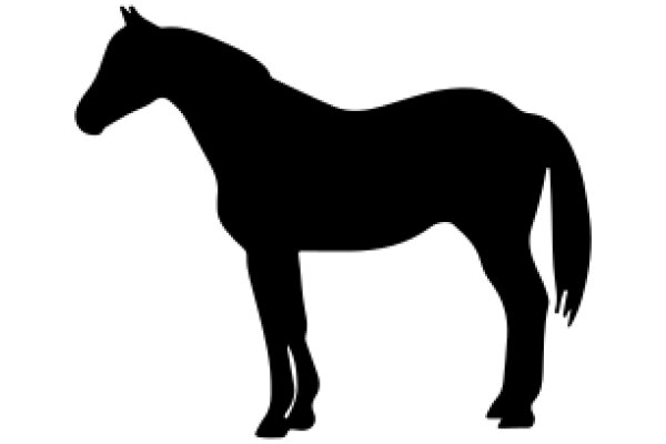 A Solid Silhouette of a Horse