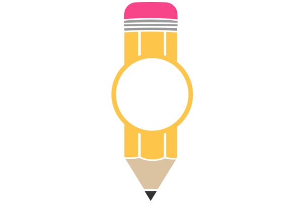 A Stylized Icon of a Pencil with a Pink Eraser