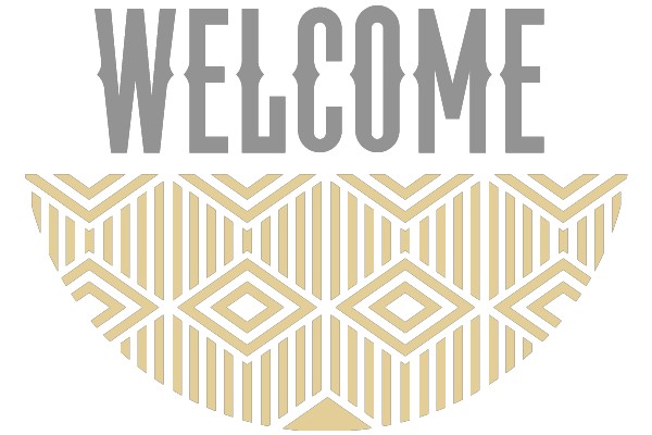 Welcome Sign with Geometric Design