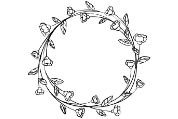 Elegant Floral Wreath: A Illustration of Nature's Beauty