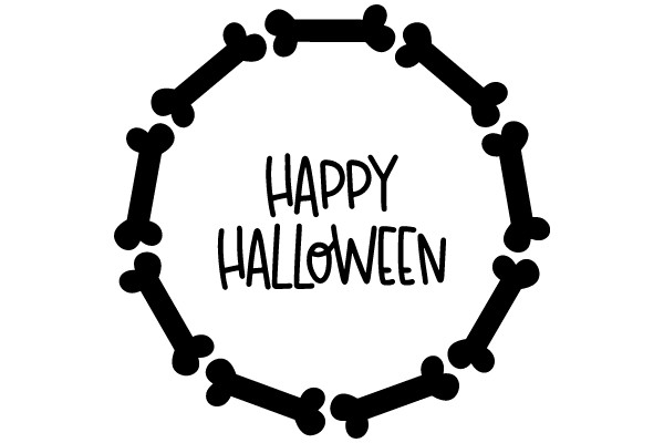 Happy Halloween: A Playful Bone-Shaped Greeting