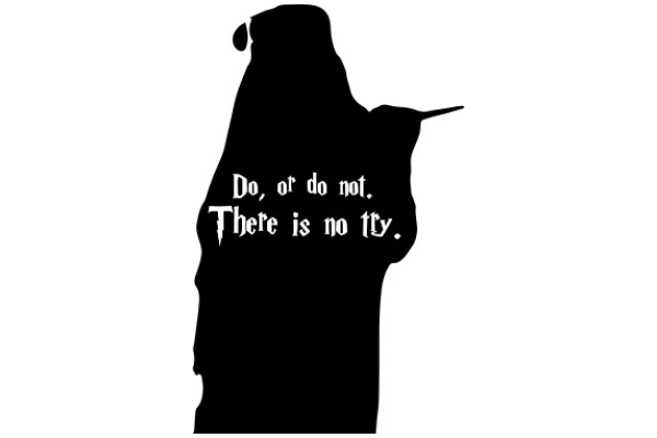 A Silhouette of a Person with a Quote on Their Back