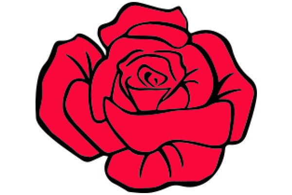 Vivid Red Rose Emblem