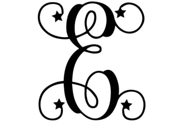 Stylized Letter 'G' with Star and Crescent Designs