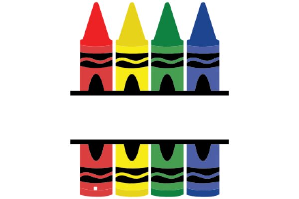 Vibrant Crayons Against a White Background