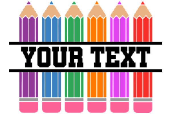 Colorful Crayons with Your Text