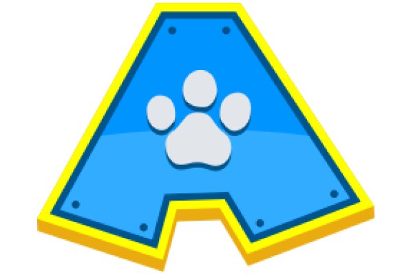 Vibrant Logo Design: A Stylized Letter 'A' with a Paw Print Inside