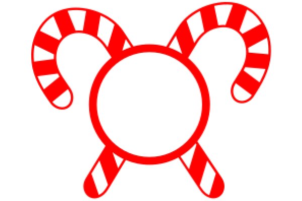 A Red and White Candy Cane Logo