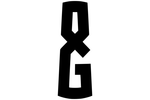 Stylized Black Letter 'Q' with a Tie Design