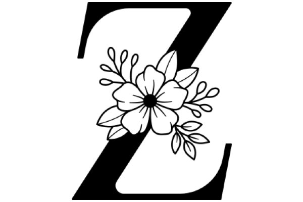 Stylized Z with Floral Design