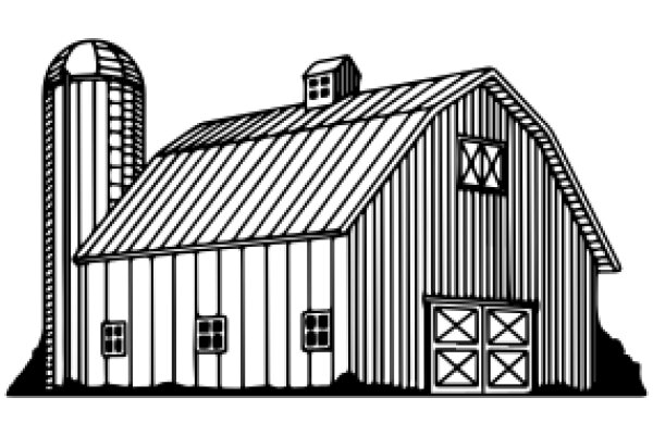 A Rural Scene: A Barn and a Silo