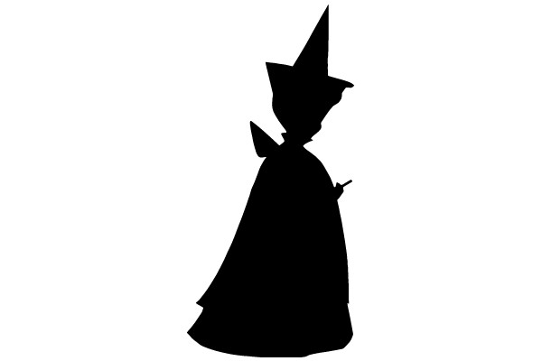 Silhouette of a Wizard in a Hat