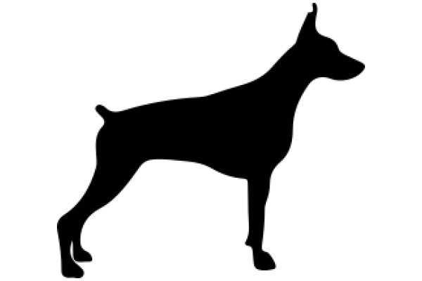 A Silhouette of a Dog, Standing Alone